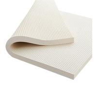 Surmatelas en latex naturel de 10 cm d'épaisseur, housse en coton respirant, alèse de lit écologique pour soulager les douleurs dorsales, solution de sommeil confortable, 120 x 200 cm