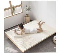Surmatelas en latex naturel de qualité supérieure - OrgaCover, sans mousse à mémoire de forme, 2,5 cm d'épaisseur, 160 x 160 cm pour soulager les douleurs du dos et des épaules, solution de sommeil