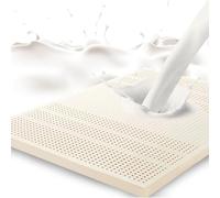 Surmatelas en latex naturel - Durable, respirant, confortable, soulage la pression pour les maux de dos pour n'importe quel matelas