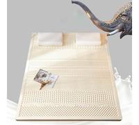 Surmatelas en Latex Naturel, épaisseur 10 cm, Souple et Confortable, soulageant Les Points de Pression. Housse de Matelas en Latex Biologique, 150 x 190 cm.