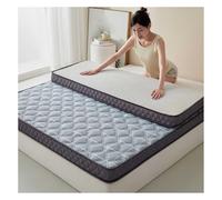 Surmatelas en latex naturel et fibre de coco avec housse en coton lavable, respirant et durable, fort rebond pour chambre à coucher et camping, idéal pour adultes et enfants, fond antidérapant, bleu,