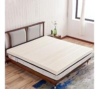 Surmatelas en latex naturel pour lit simple, 152,4 x 203,2 x 5,1 cm - Durable, respirant, confortable, soulagement de la pression pour les maux de dos, design non pliable - Solution de sommeil ultime