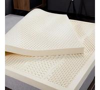 Surmatelas en Latex Naturel Respirant, Confortable et apaisant, soulageant Les Points de Pression pour Les épaules, Les Hanches, Le Dos et Les Genoux, 5 cm d'épaisseur, 150 x 190 cm.