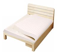 Surmatelas en latex rafraîchissant, 5 cm d'épaisseur, mousse à mémoire de forme qui offre un bon soutien et ne se replie pas, parfait pour un sommeil confortable, dimensions 130 x 210 cm