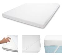 10cm Surmatelas À Mousse Memory Hwc-E63, Couvre-Matelas, Housse 180x200cm Mousse Visco Blanc