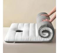 Surmatelas en mousse à mémoire de forme avec trou pour table de massage spa et berceau du visage avec appui-tête et bandes élastiques antidérapant, blanc, 70 x 185 cm