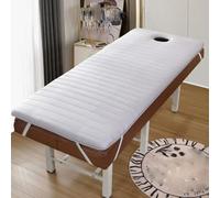 Surmatelas en mousse à mémoire de forme avec trou pour table de spa avec appui-tête et bandes élastiques antidérapantes, épaisseur 6 cm/gris/190 x 70 cm R