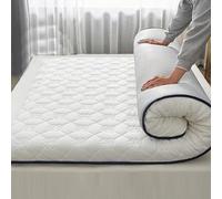 Surmatelas en mousse à mémoire de forme blanc 4 cm/8 cm, 150 x 190 cm, coussin de sol japonais respirant et pliable pour lit, soutien épais, sommeil confortable