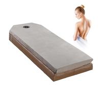 Surmatelas en mousse à mémoire de forme de 4,1 cm d'épaisseur, housse lavable, tapis de spa carré/rond/trapézoïdal avec trous respirants, gris, 8 cm, T 80 x 190 cm, accessoire de confort ultime