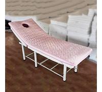 Surmatelas en mousse à mémoire de forme de 5,1 cm avec bandes élastiques pour salon de beauté, spa, coussin rose avec trou de respiration pour lits carrés/rondes/trapézoïdaux 70 x 185 cm
