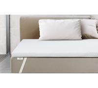 Surmatelas 130 x 190 en mousse à mémoire de forme | Hauteur 6 cm | Housse respirante et amovible | Antibactérien et antifongique