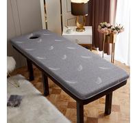 Surmatelas en mousse à mémoire de forme en latex de 6,1 cm d'épaisseur avec sangle élastique pour spa et âge, gris foncé, 70,1 x 190 cm, essentiel pour salon de beauté