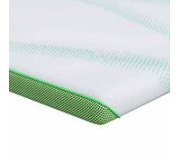 Surmatelas en mousse à mémoire - vidaXL - 70x200x6 cm - Blanc et vert - Tissu jacquard - Mousse à mémoire de forme