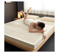 Surmatelas en mousse de latex blanc naturel | Meilleur pour le soutien orthopédique | Ergonomique et respectueux de l'environnement King Size 120 x 200 cm