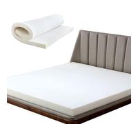 Surmatelas en mousse haute densité de 3/5/8/10 cm d'épaisseur pour lit simple/double/grand lit/king size Soulage la pression et soutien ferme confortable (90 x 190 cm, 10 cm)