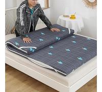 Surmatelas en mousse haute densité, mousse à mémoire de forme ferme avec housse amovible lavable, motif feuilles, lit simple