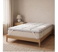 Surmatelas en plume - PIKOLIN HOME - 140x190 cm - Blanc - Confort Extra - Respirant - Downproof - Répartition uniforme
