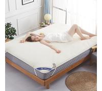 Surmatelas en polaire, super moelleux et soyeux, en laine de mouton, respirant, confortable pour l'hiver, tapis de sol pliable