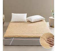 Surmatelas épais en peluche pour lit enroulable Jaune 120 x 200 cm Bande élastique Tapis futon antidérapant