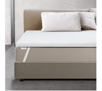 Surmatelas ergonomique - THE WHITE STONE - Surmatelas ergonomique - 160 x 195 cm - 6 cm - Housse déhoussable respirante anti-acarien