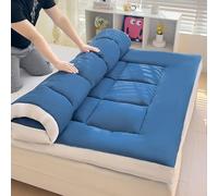 Surmatelas extra épais pour lit simple - Surmatelas doux matelassé pour lit double, grand lit et très grand lit, literie pelucheuse, bleu, 120 x 200 cm, confort et soutien ultimes