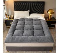 Surmatelas futon extra épais de 10,2 cm, gris pour lit simple, tatami enroulable pour chaise longue, canapé, lit matelassé, 150 x 200 cm