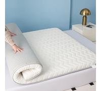 Surmatelas futon japonais blanc, 8 cm d'épaisseur, 135 x 200 cm, respirant et confortable, pliable, pour dortoirs et usage domestique
