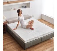 Surmatelas futon japonais en mousse à mémoire de forme - 100 x 190 cm - 5/8/10 cm d'épaisseur - Housse tricotée douce - Parfait pour le camping et le dortoir - Confortable