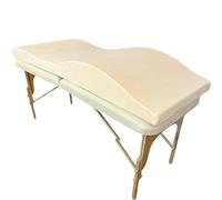Surmatelas Incurvé en Mousse à Mémoire de Forme pour Salon de Beauté, Matelas à Cils et Table de Massage (Beige)