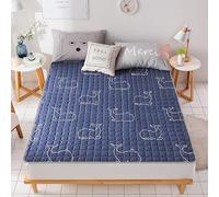Surmatelas matelassé, pliable, doux, fin, respirant, antidérapant, pour dortoir, chambre à coucher, lit simple, double, utilisation en toutes saisons (#6, 150 x 190 cm)