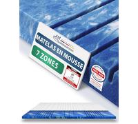 Surmatelas memoire de Forme 150x200 Moelleux 8 cm - Surmatelas Epais en Mousse de Gel - Housse de surmatelas Respirante - 7 Zones pour Un Sommeil Confortable - Surmatelas 150 x 200 epaisseur 8cm
