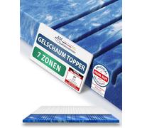 Surmatelas memoire de Forme 200x190 Moelleux 8 cm - Surmatelas Epais en Mousse de Gel - Housse de surmatelas Respirante - 7 Zones pour Un Sommeil Confortable - Surmatelas 200 x 190 epaisseur 8cm