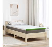 Surmatelas moderne - vidaXL - 90x200 cm - Blanc et vert - Tissu jacquard - Finition mat - Mousse - Usage intérieur