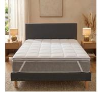 Surmatelas Moelleux 120x190 cm - Qualité Hôtellerie - Fabrication Française - Epaisseur de 7 cm