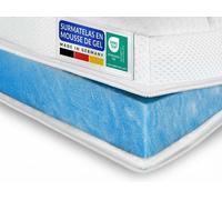 AM Qualitätsmatratzen | Surmatelas en mousse gel premium | 200x190 cm | 6 cm d'épaisseur | Surmatelas | 200/190 | Gel Topper