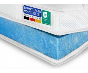 Surmatelas Mousse Gel - Premium | 80x190 cm | Premium Plus (8 cm de hauteur) | OEKO-TEX Standard 100
