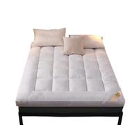 Surmatelas pliable doux matelassé, antidérapant et respirant pour la maison, le dortoir, blanc, 100 x 190 cm