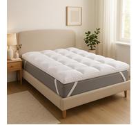 Surmatelas Plumes - Sampur - 160x200 cm - Ergonomique - Isothermique - Confort Mi-Ferme & Moelleux