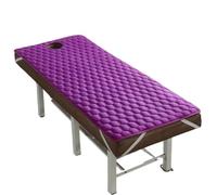 Surmatelas Pour Table De Massage Surmatelas de lit salon beauté Matelas coussin épais Tapis salle antidérapant Coussin massage Tuina avec trou(Purple,75x190cm)