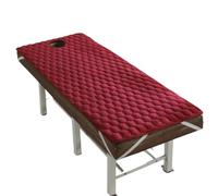 Surmatelas Pour Table De Massage Surmatelas de lit salon beauté Matelas coussin épais Tapis salle antidérapant Coussin massage Tuina avec trou(Red,60x180cm)