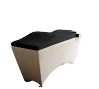 Surmatelas Pour Table De Massage Surmatelas incurvé en mousse et velours for salon de beauté, table massage, moderne, noir, 70"× 28"