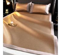 Surmatelas rafraîchissant double face en bambou doux et pliable avec taie d'oreiller Idéal pour chambre à coucher, salon et sol Gris 120 x 190 cm