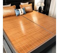 Surmatelas rafraîchissant en bambou antidérapant, carbonisé et respirant, literie d'été pour la maison et le dortoir, marron (couleur B, 150 x 190 cm)