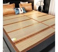 Surmatelas rafraîchissant en bambou antidérapant carbonisé respirant pour la maison et le dortoir Marron (couleur A 180 x 195 cm) - Parfait pour les dormeurs chauds