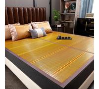 Surmatelas rafraîchissant en bambou antidérapant et respirant pour dortoirs et maison Marron carbonisé 120 x 190 cm (couleur C) - Parfait pour le confort et la qualité du sommeil