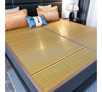 Surmatelas rafraîchissant en bambou antidérapant et respirant pour la maison et le dortoir Marron (couleur D 150 x 190 cm) - Confort et soutien respectueux de l'environnement