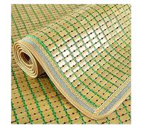 Surmatelas rafraîchissant en bambou pour l'été - Tapis de couchage pliable antidérapant pour la famille - Portable léger et respirant 1,5 x 1,95 m Solution de sommeil rafraîchissante