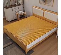 Surmatelas rafraîchissant en bambou - Tapis de couchage d'été respirant antidérapant portable et pliable pour utilisation au mahjong et au lit, parfait pour le confort par temps chaud