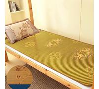 Surmatelas rafraîchissant en bambou - Tapis de couchage d'été respirant, confortable, design antidérapant, 90 x 190 cm, lit double