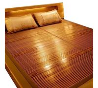 Surmatelas rafraîchissant en bambou - Tapis d'été réversible en soie glacée - Matelas respirant et pliable pour lit simple/deux places (177,8 x 198,1 cm) - Idéal par temps chaud ultime